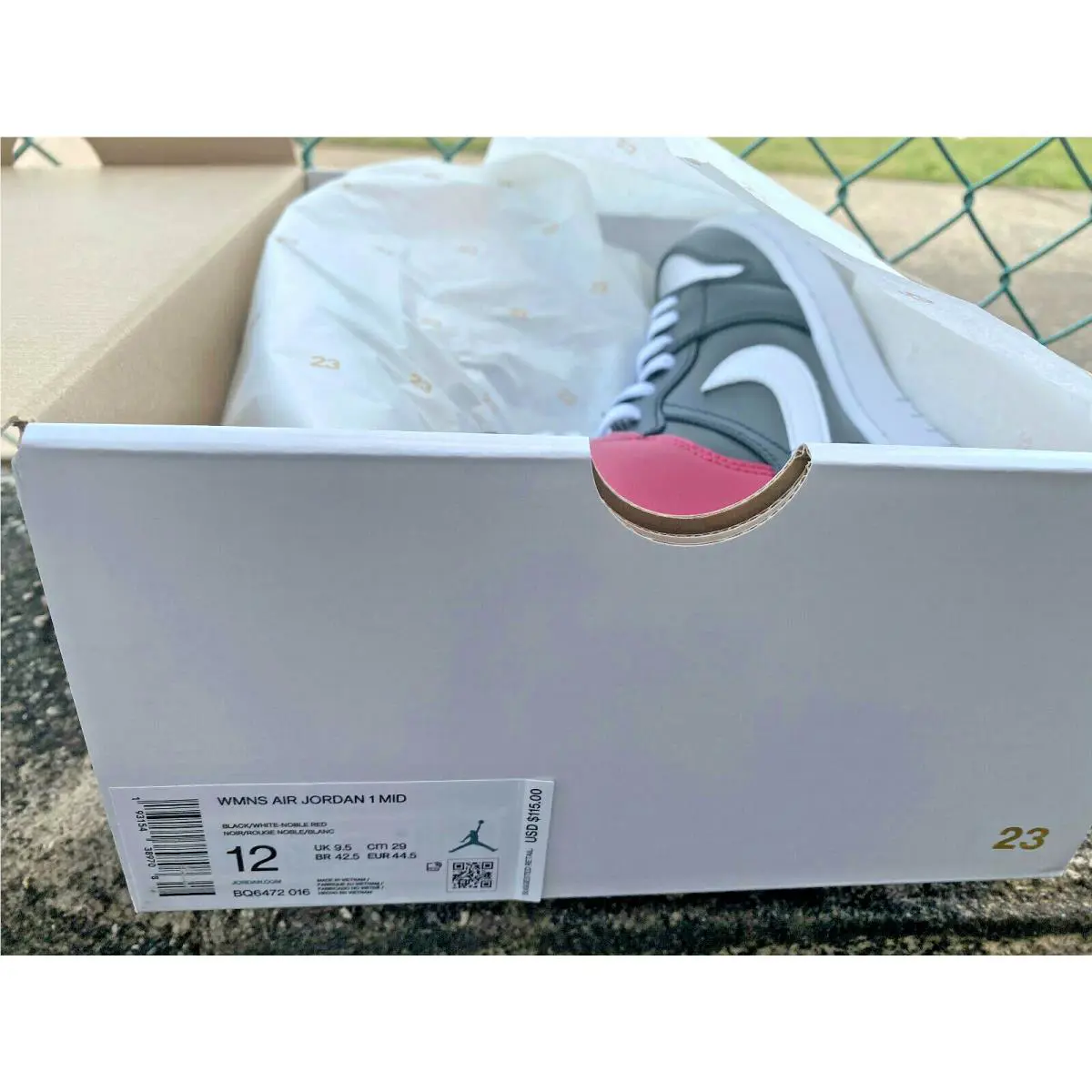 Nike shoes - Jordan 1 - (BLACK/WHITE/NOBLE RED 10