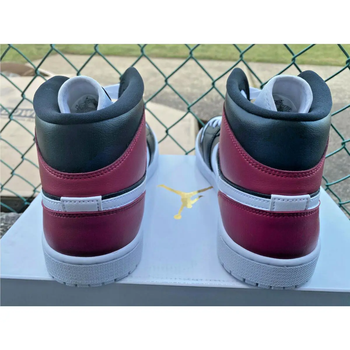 Nike shoes - Jordan 1 - (BLACK/WHITE/NOBLE RED 2
