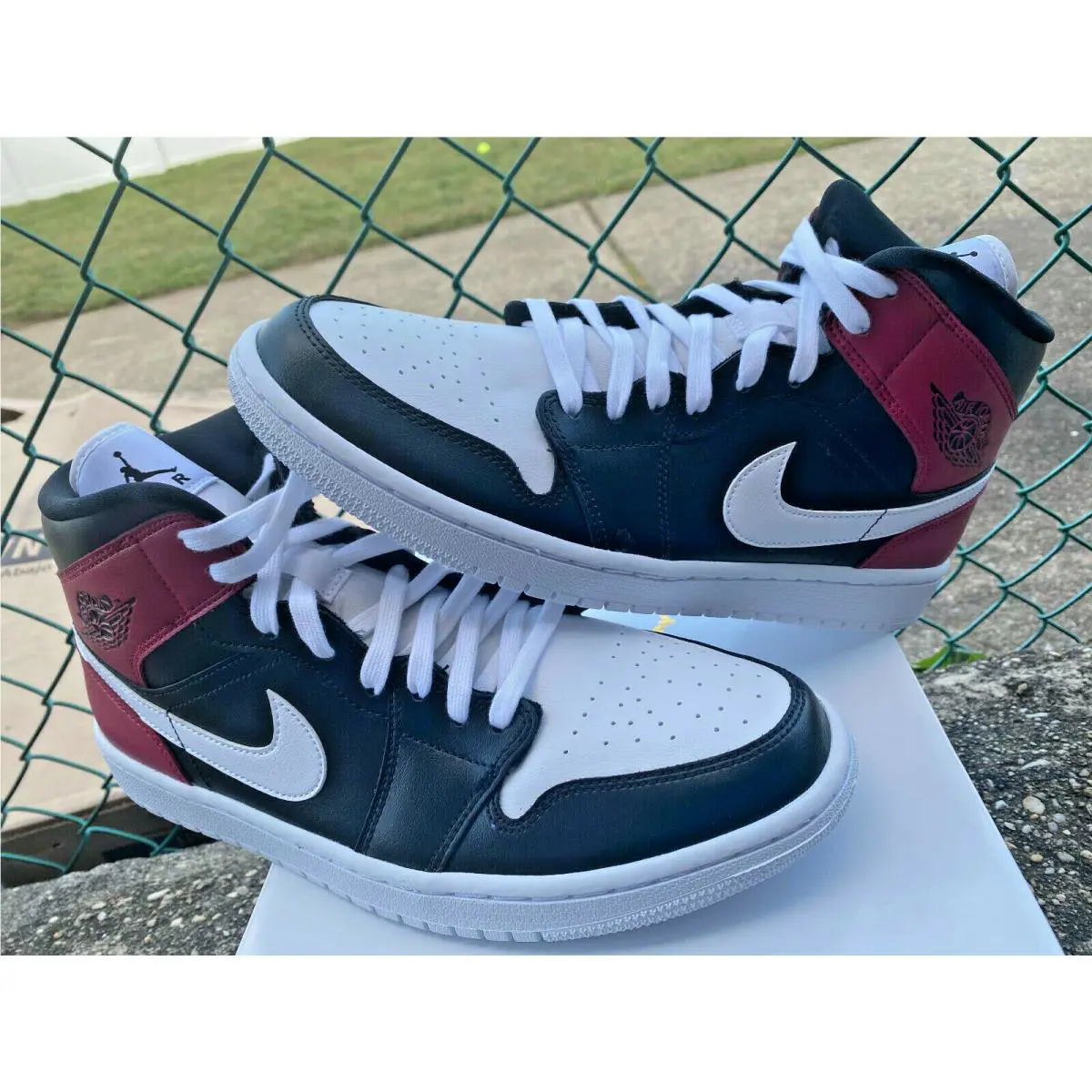 Nike shoes - Jordan 1 - (BLACK/WHITE/NOBLE RED 5