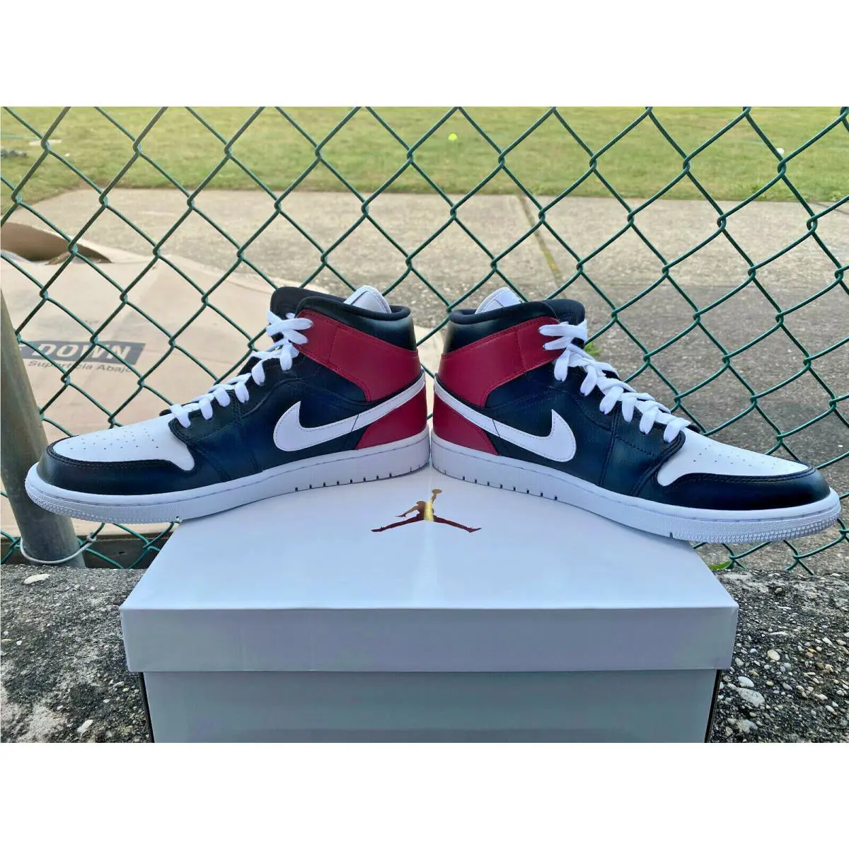 Nike shoes - Jordan 1 - (BLACK/WHITE/NOBLE RED 6