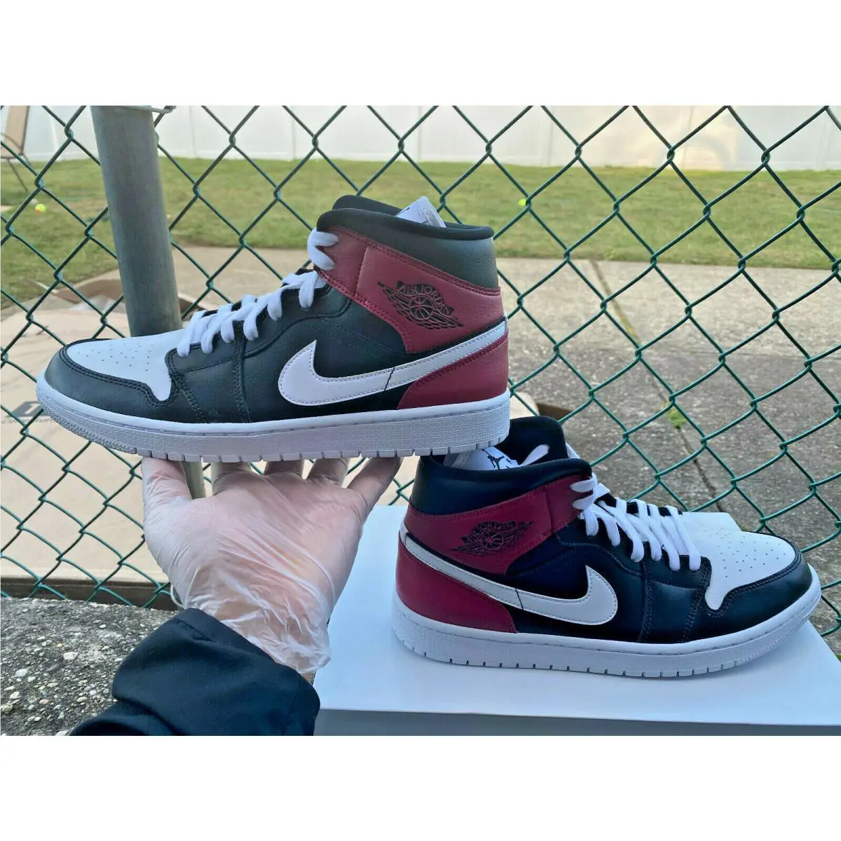 Nike shoes - Jordan 1 - (BLACK/WHITE/NOBLE RED 11
