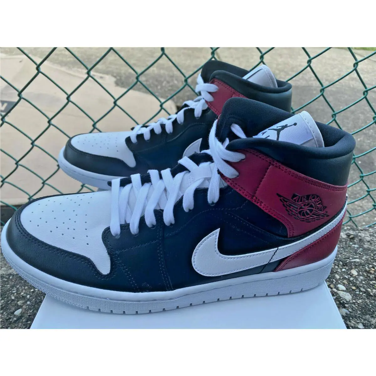 Nike shoes - Jordan 1 - (BLACK/WHITE/NOBLE RED 13