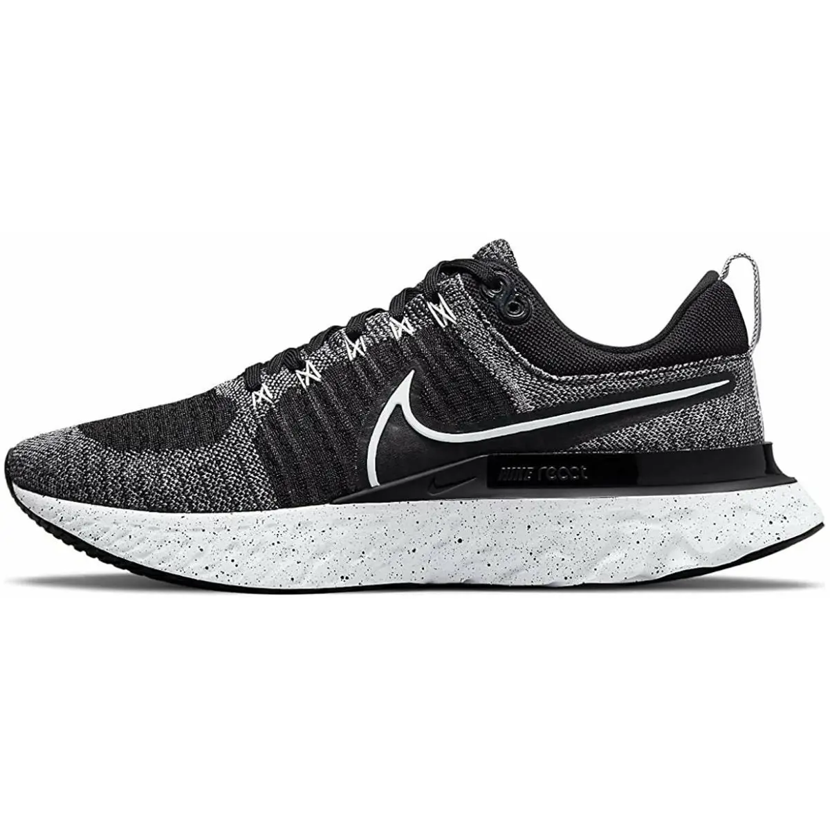 Nike Men`s React Infinity Run Flyknit Running Shoes CT2357-101 - White/Black