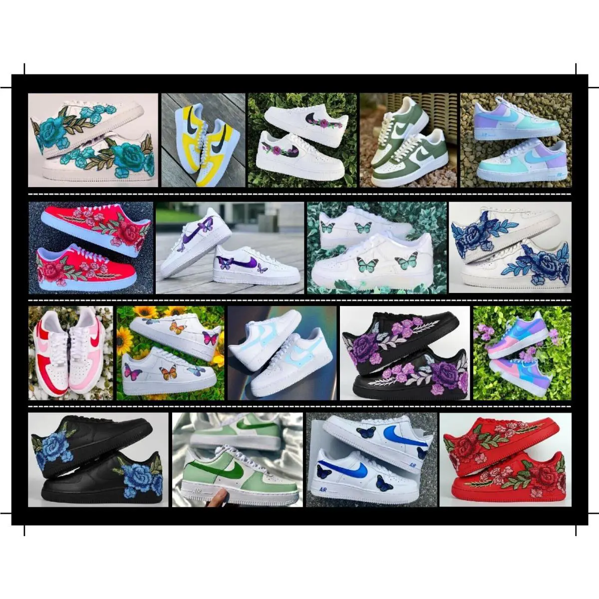 Nike shoes - Nike Air Force 1 - Air Force - DD8959-100 - White, Two Tone: Cartoon Orange Teal Shoes White Black Outline 2