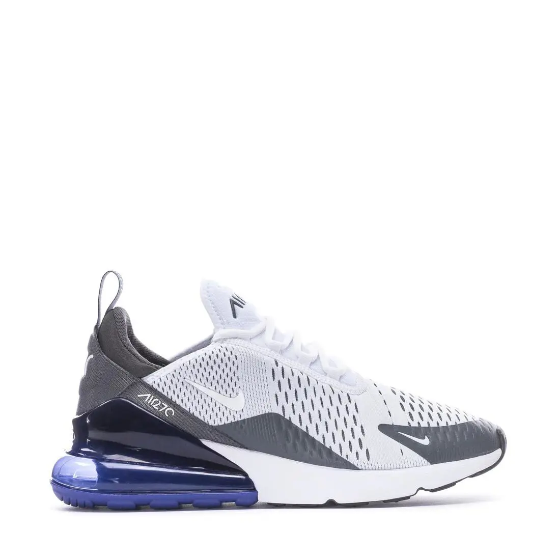 10.5 Men`s Nike Air Max 270 White/persian Violet/dark Grey AH8050-107 Shoes