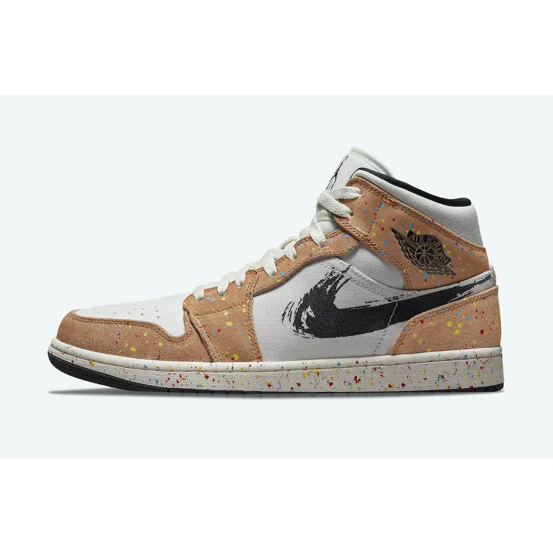 Nike shoes - Nike Air Jordan 1 Mid SE `Brushstroke` - DA8005-100 - Tan 3