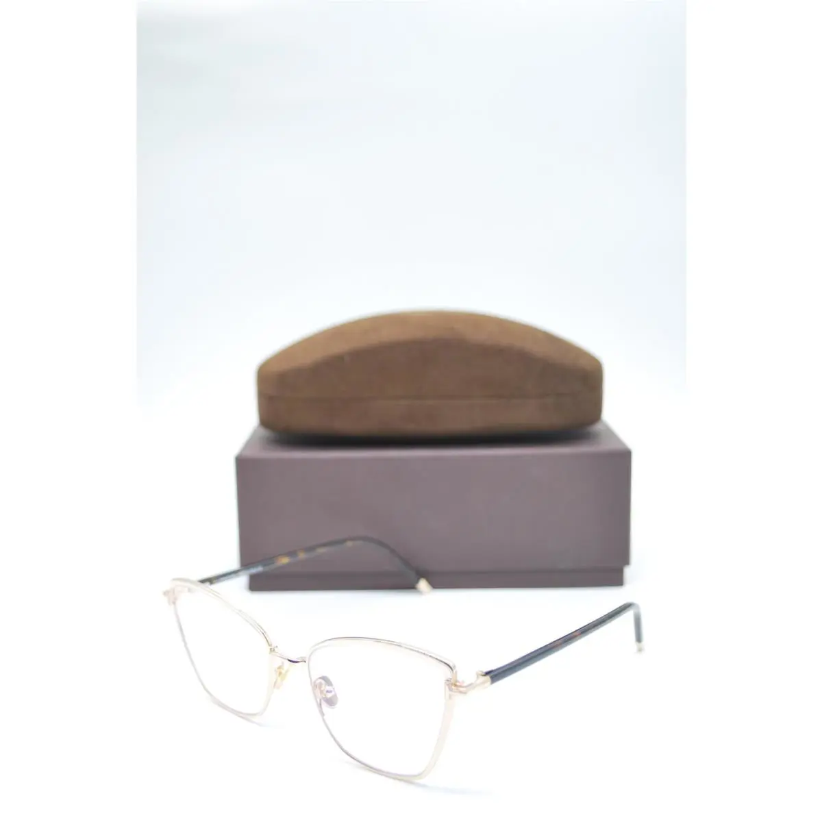 Tom Ford TF 5740-B 028 Gold Blue Block Eyeglasses Frames 54-17