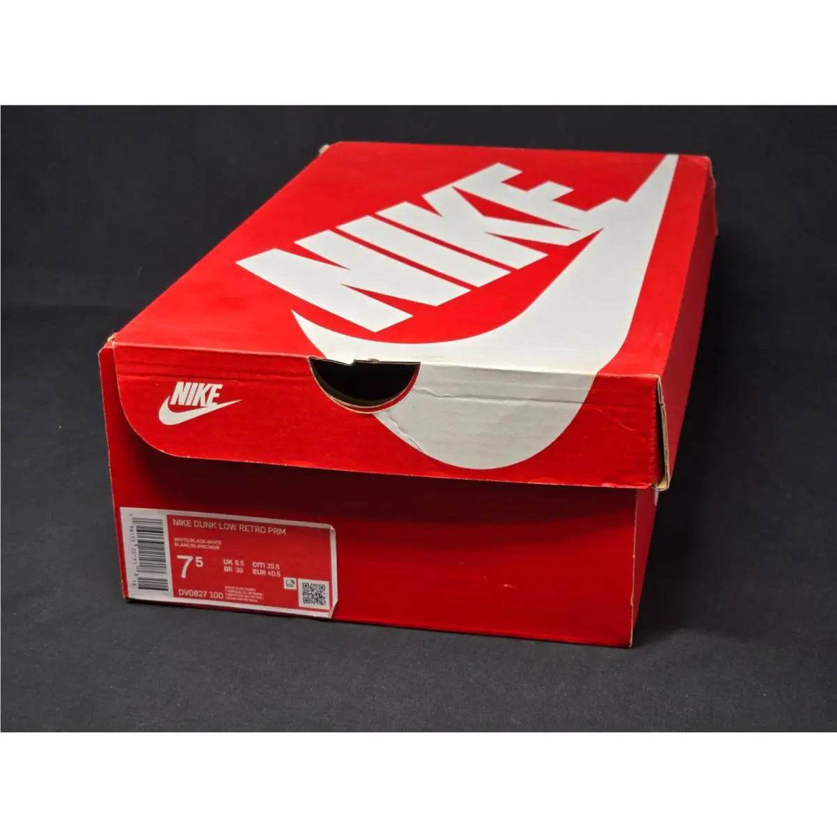 Nike shoes - Nike Dunk - Dunk - DV0827-100 - White, Manufacturer: White/White/University Red/Black 7
