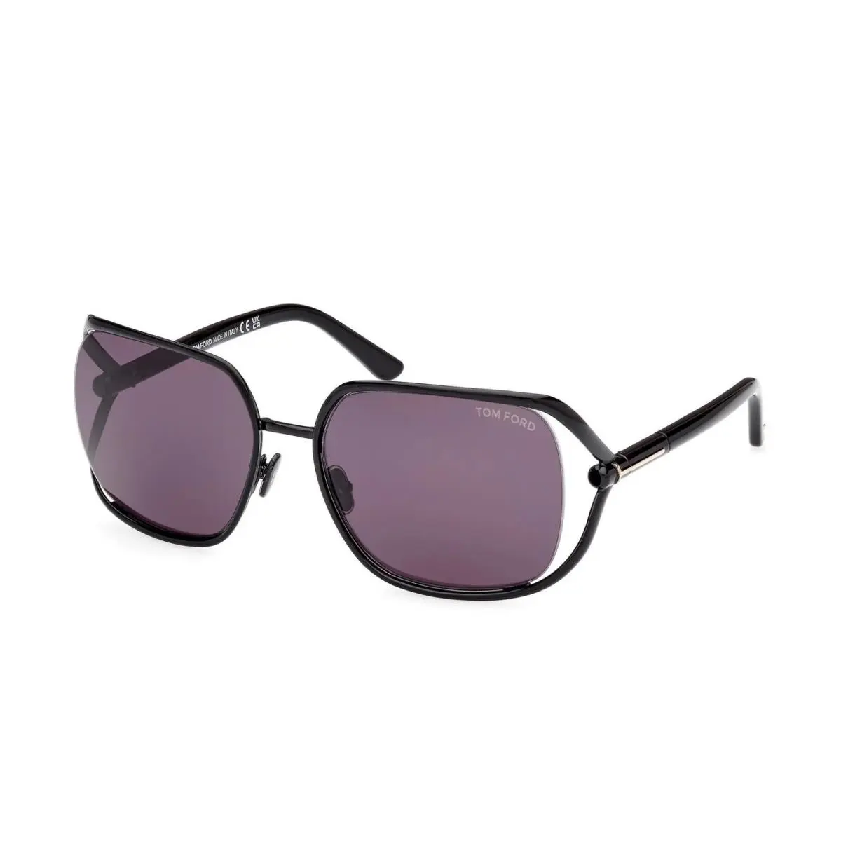 FT1092 01A Shiny Black/smoke Sunglasses 60-18-120 by Tom Ford