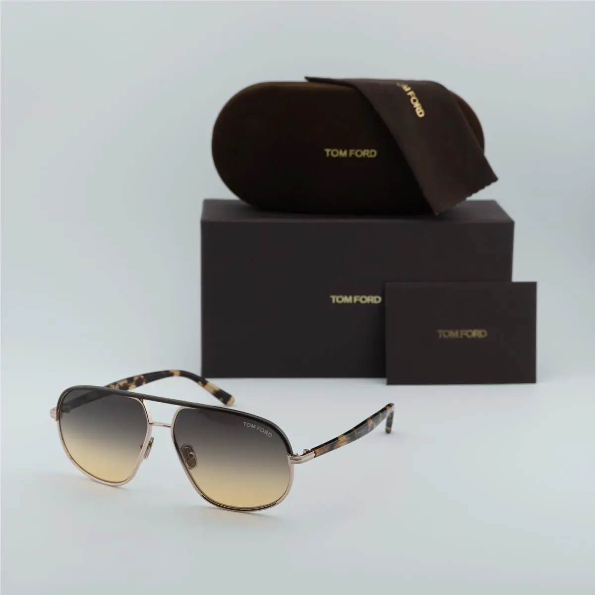 Tom Ford Maxwell TF1019 28F Brown Havana Aviator Sunglass 1019 FT1019