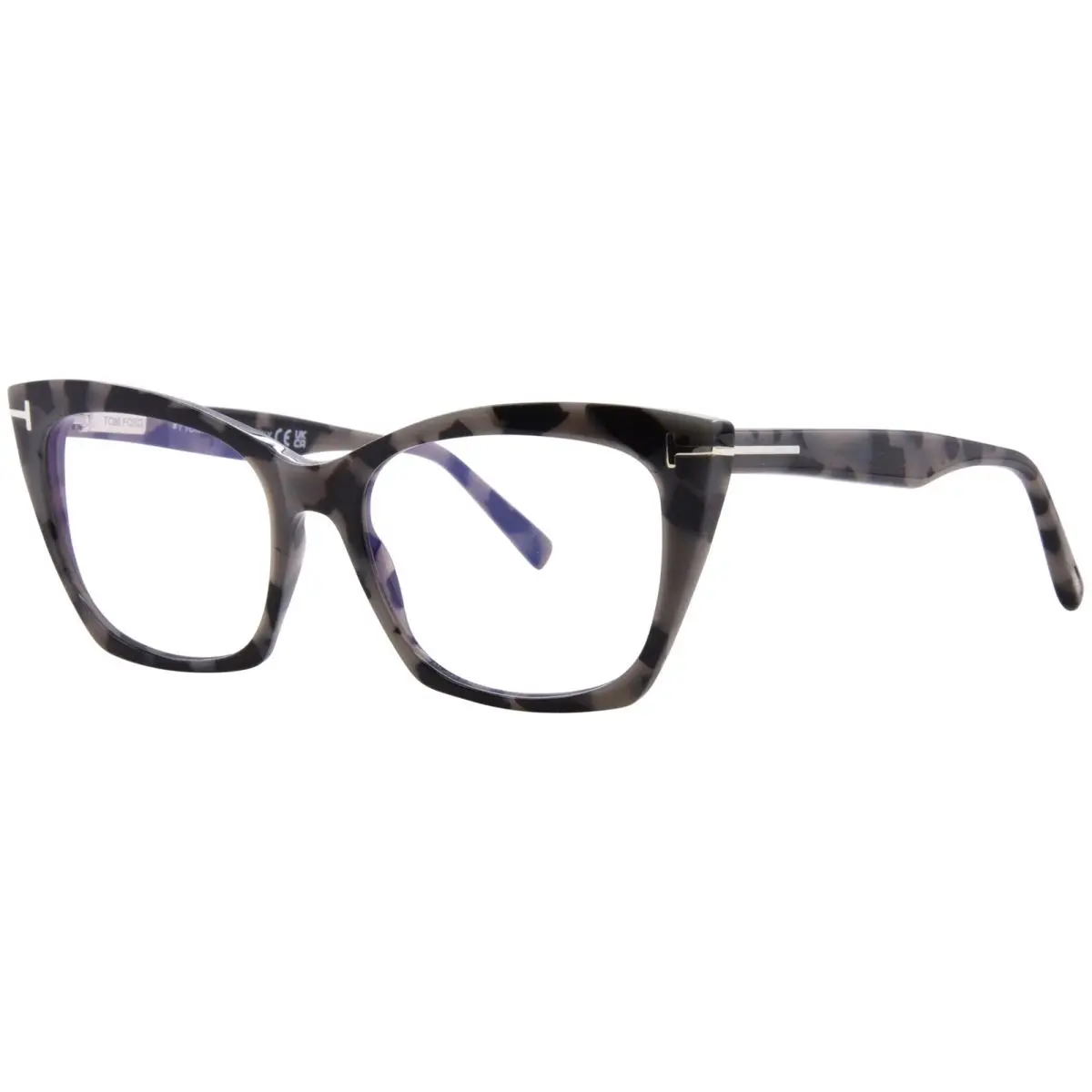 Tom Ford FT5709-B 056 Eyeglasses Women`s Havana/blue/black Full Rim Cat Eye 54mm
