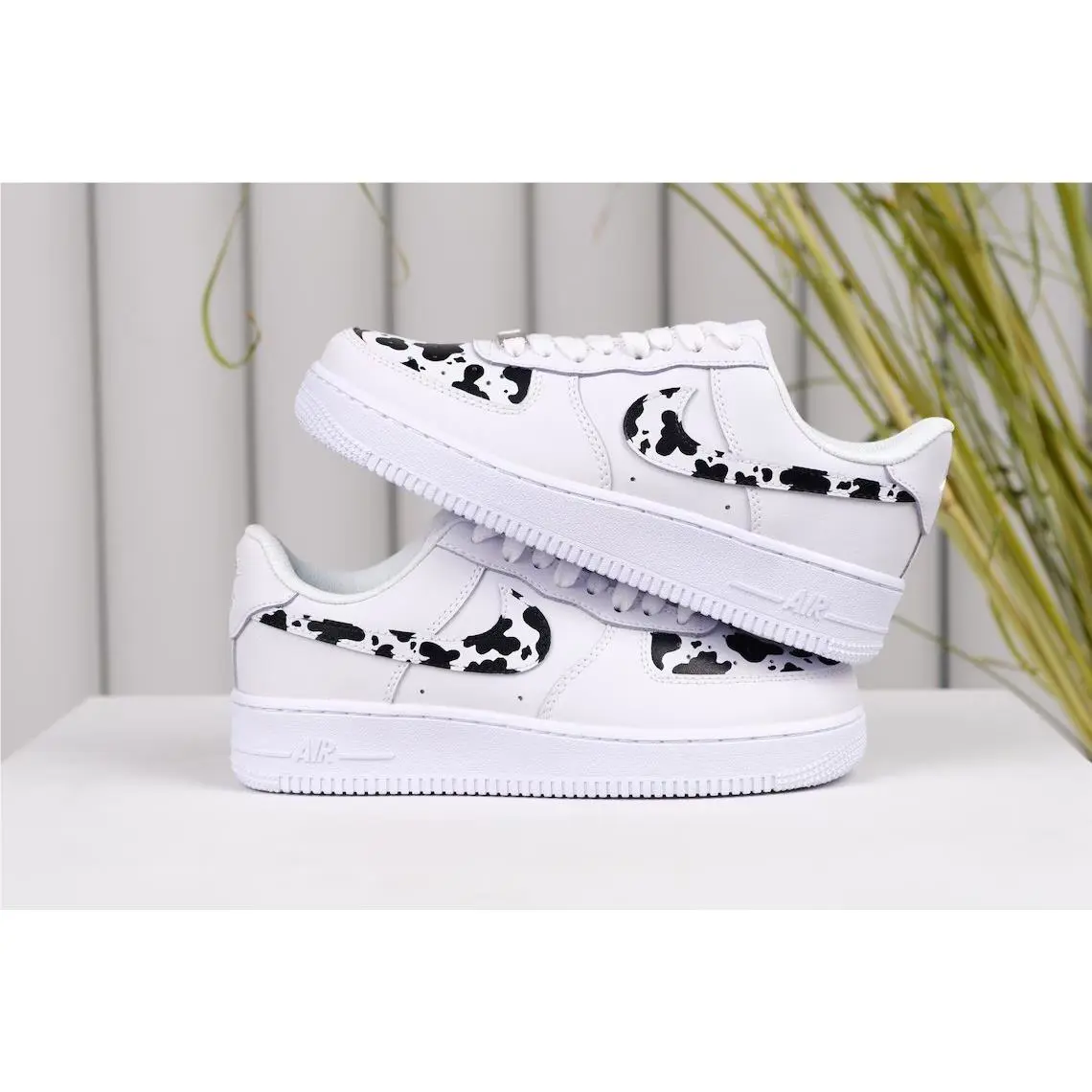 Nike shoes - Nike Air Force 1 - Air Force - DD8959-100 - White, Two Tone: Black White Cow Print Design 0