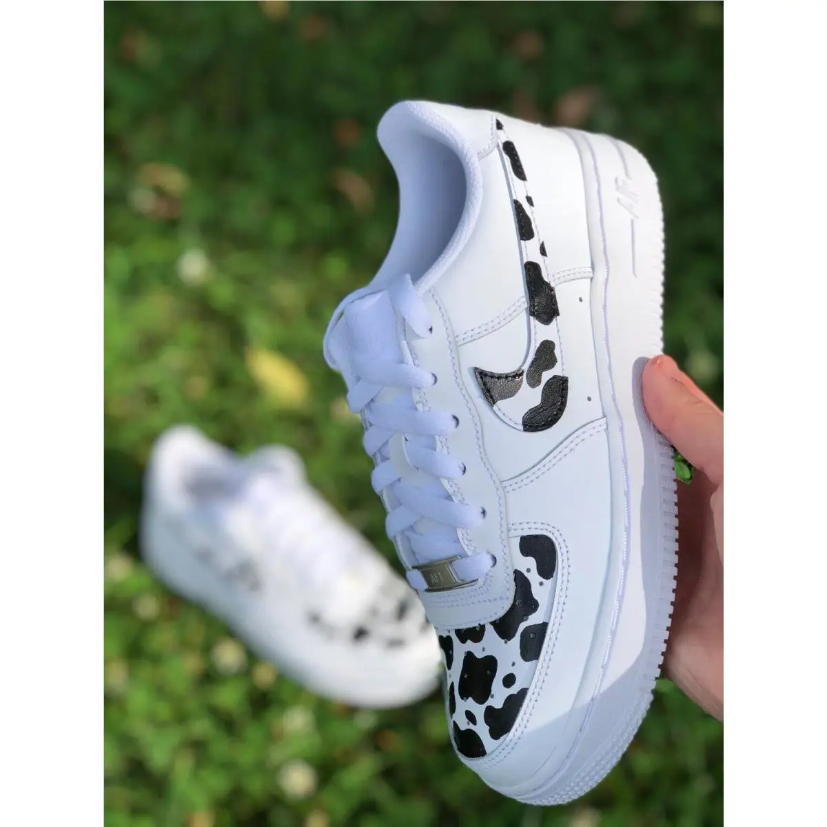 Nike shoes - Nike Air Force 1 - Air Force - DD8959-100 - White, Two Tone: Black White Cow Print Design 32
