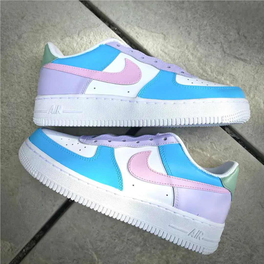 Nike shoes - Nike Air Force 1 - Air Force - DD8959-100 - White, Two Tone: Pale Blue Pink Purple 8