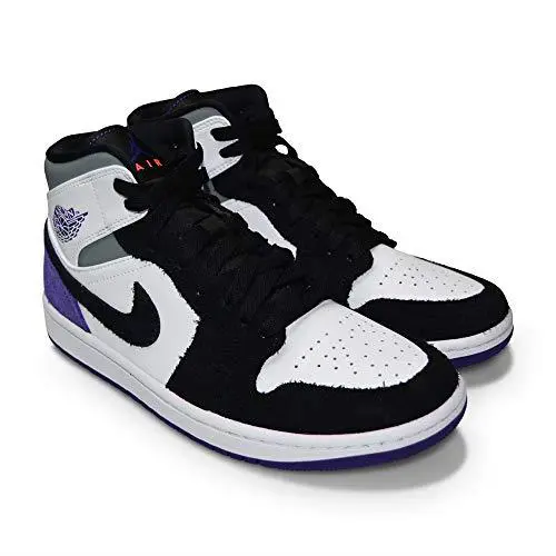 Nike Air Jordan 1 Mid `varsity Purple` Black/purple 852542-105 Fashion - White