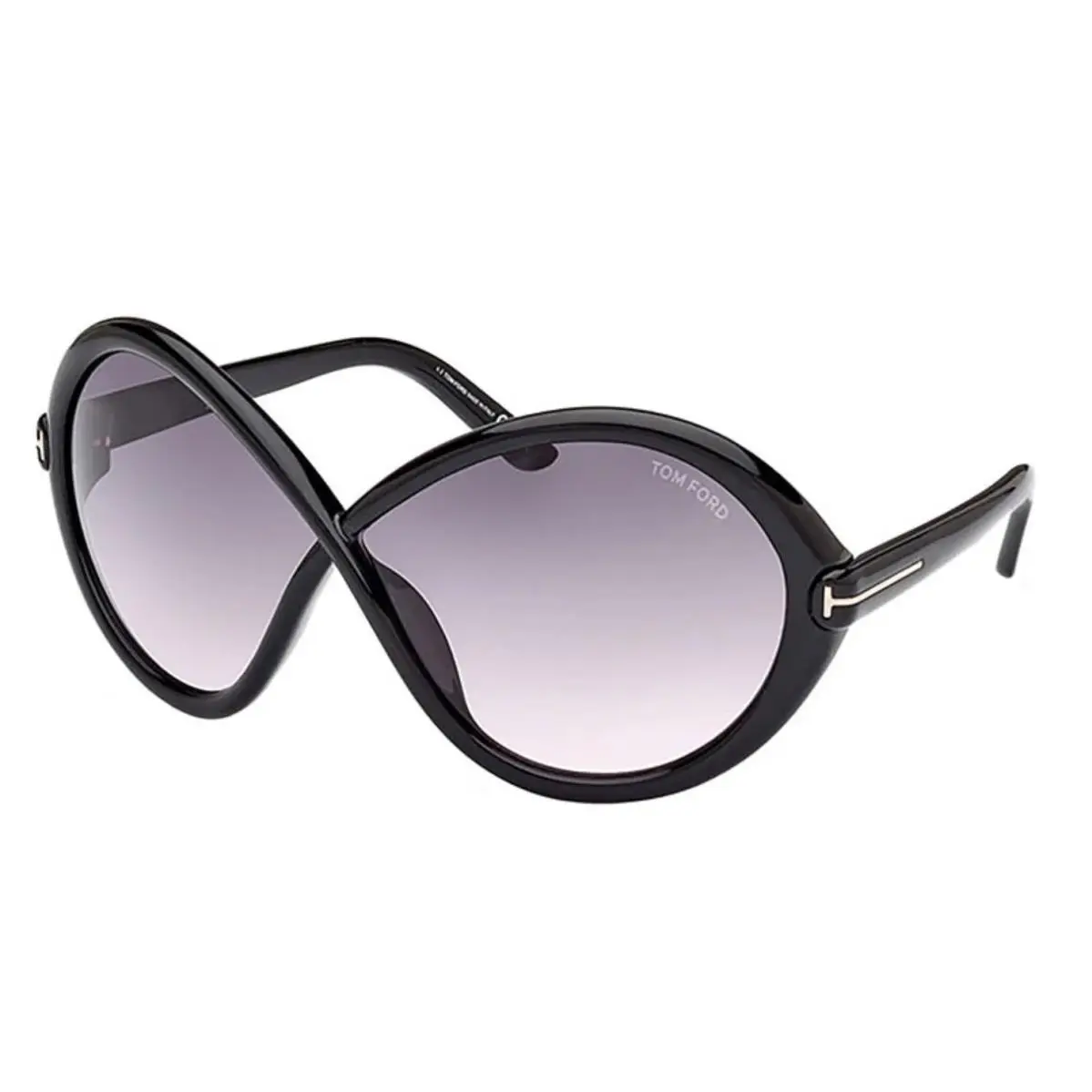 Tom Ford FT1070 01B Shiny Black/gradient Smoke Sunglasses 68-5-125