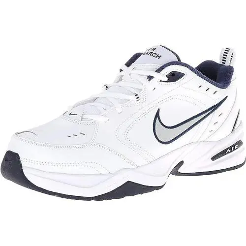 Nike shoes - Nike Air Monarch - Air Monarch - 415445-102 - WHITE METALIC SILVER 3