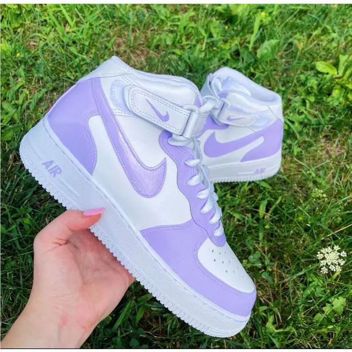 Nike shoes - Nike Air Force 1 - Air Force - DD8959-100 - White, Two Tone: Lilac Purple 3