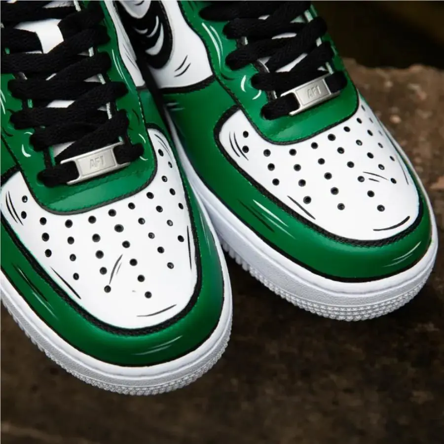 Nike shoes - Nike Air Force 1 - Air Force - CW2288-111 - White, Two Tone: Cartoon Green Shoes White Black Outline 2