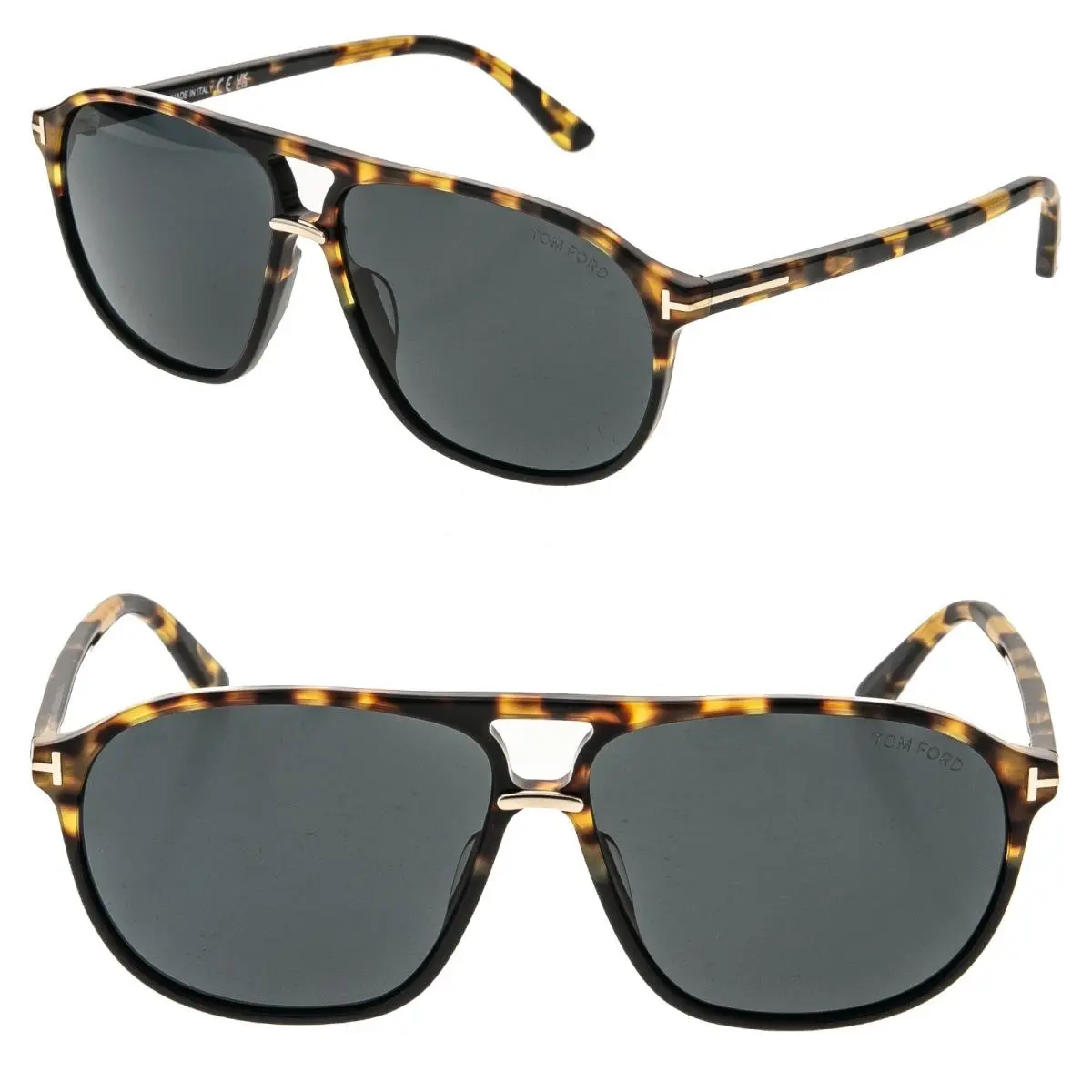 Bruce TF1026 05A Black Brown Aviator Classic 1026 Sunglasses FT1026 by Tom Ford