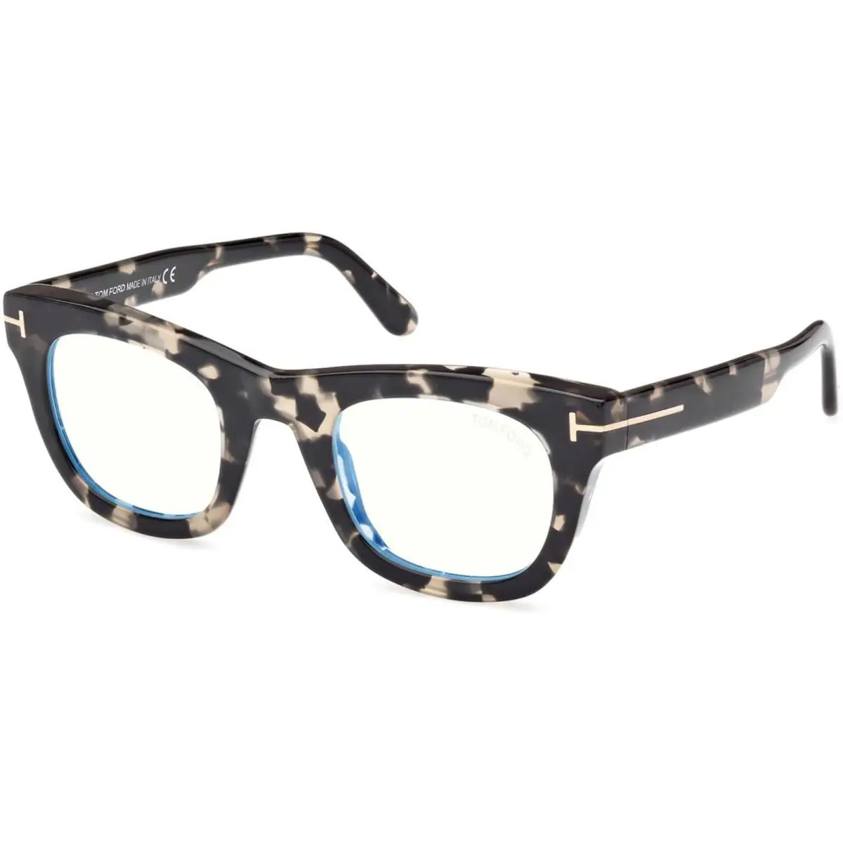 Tom Ford 5872 005 Gray Havana / Blue Block Eyeglasses TF5872-B 005 48mm