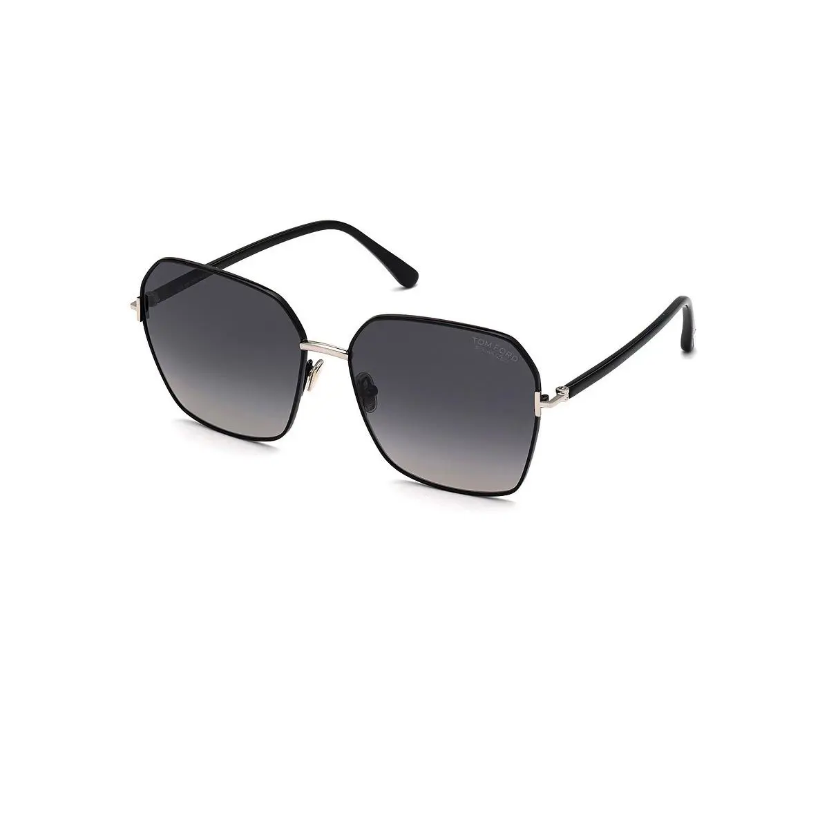 Tom Ford Women Geometric Sunglasses FT0839 01D Shiny Black/smoke 62mm