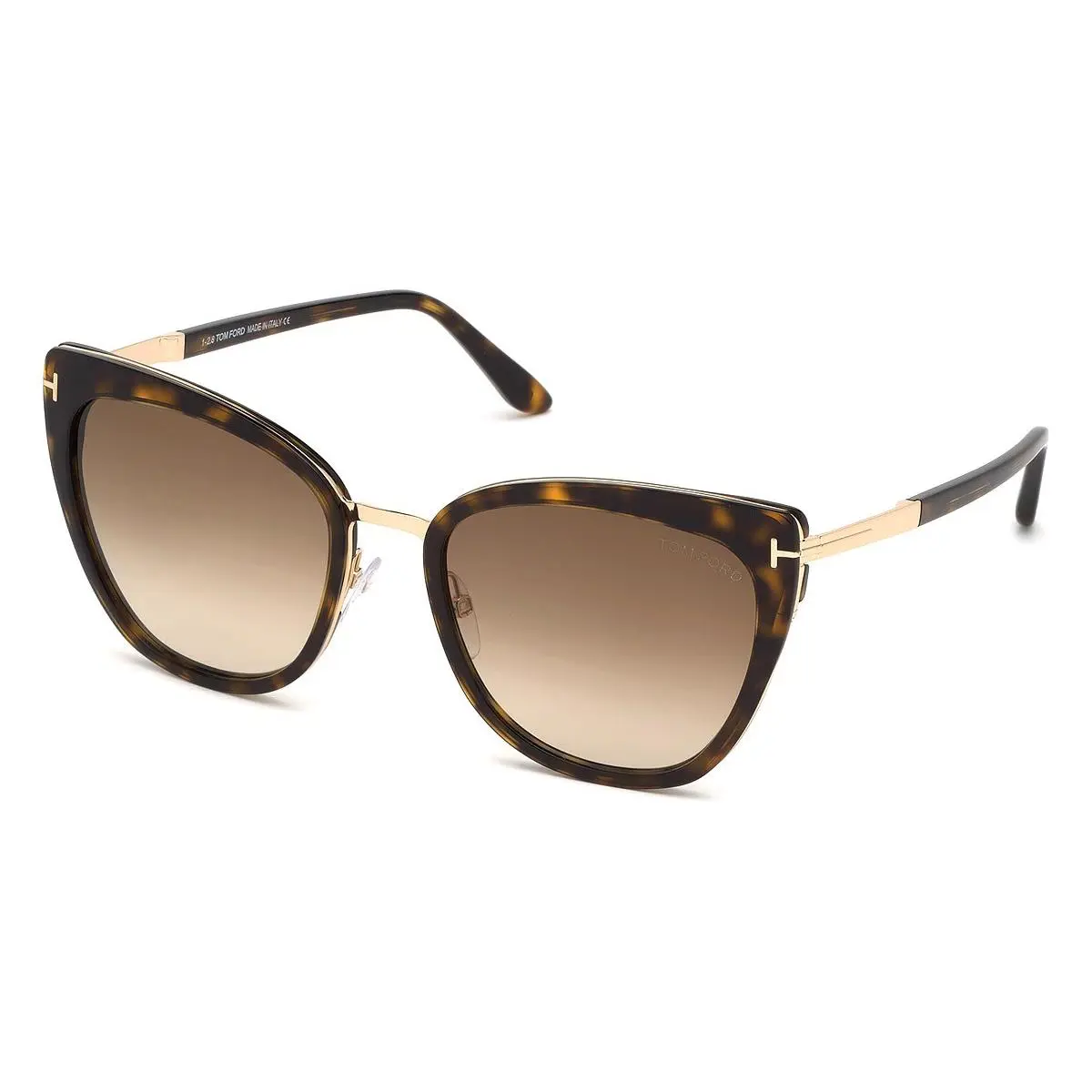 Tom Ford Women Butterfly Sunglasses FT0717 Simona 52F Dark Havana/brown 57mm - Frame: Dark Havana