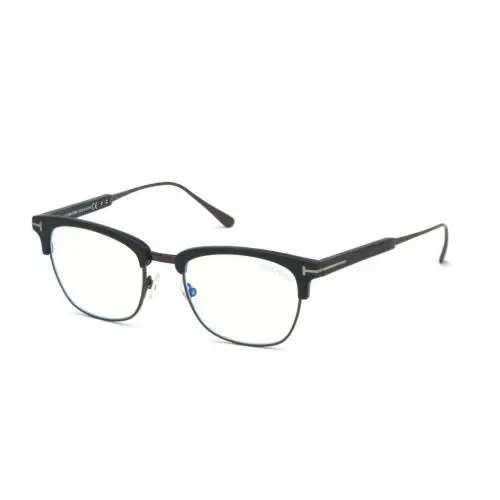 FT 5590-F-B 002 Matte Black Ruthenium/blue Block Eyeglasses by Tom Ford
