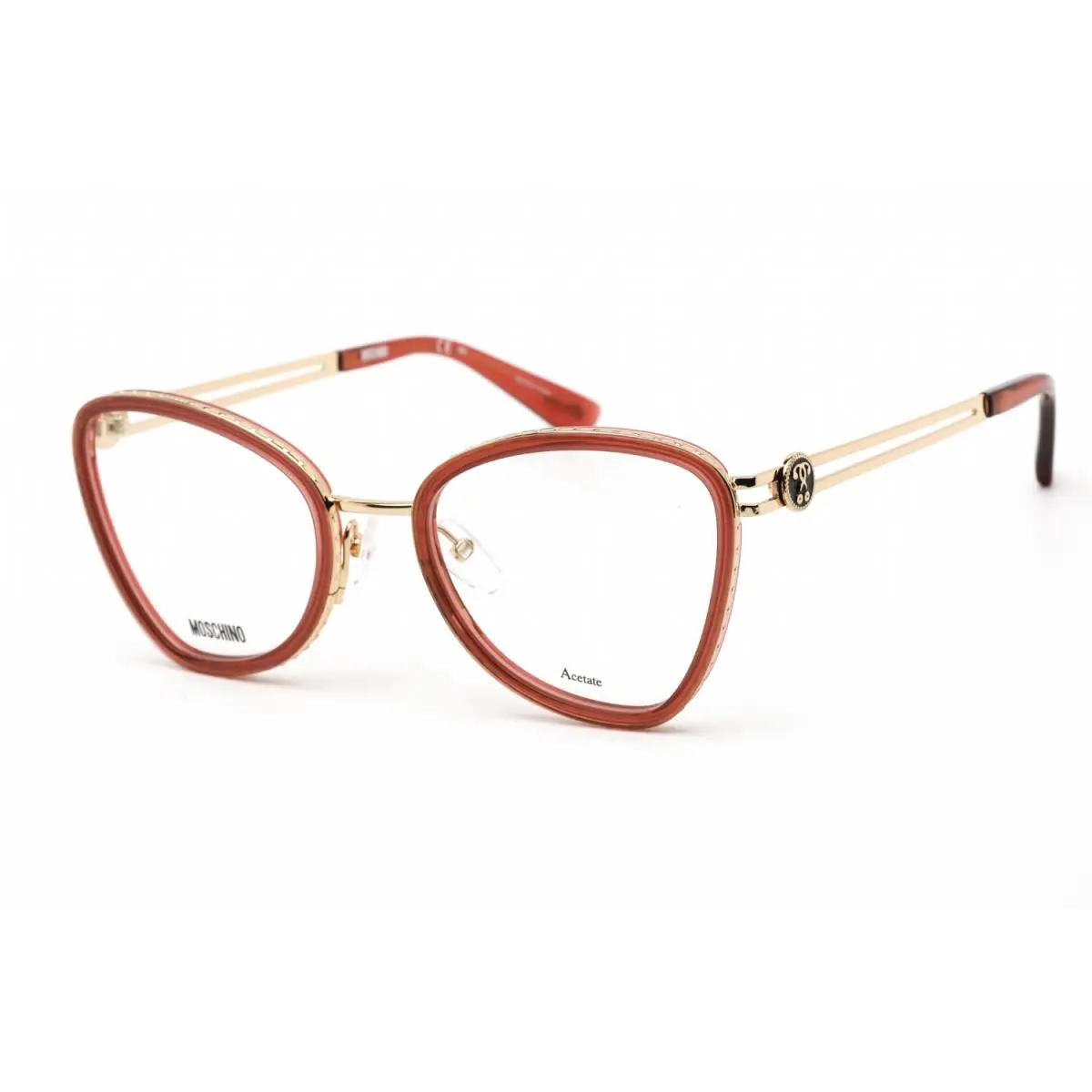 Moschino MOS584 Lhf Eyeglasses Burgundy Frame 52mm