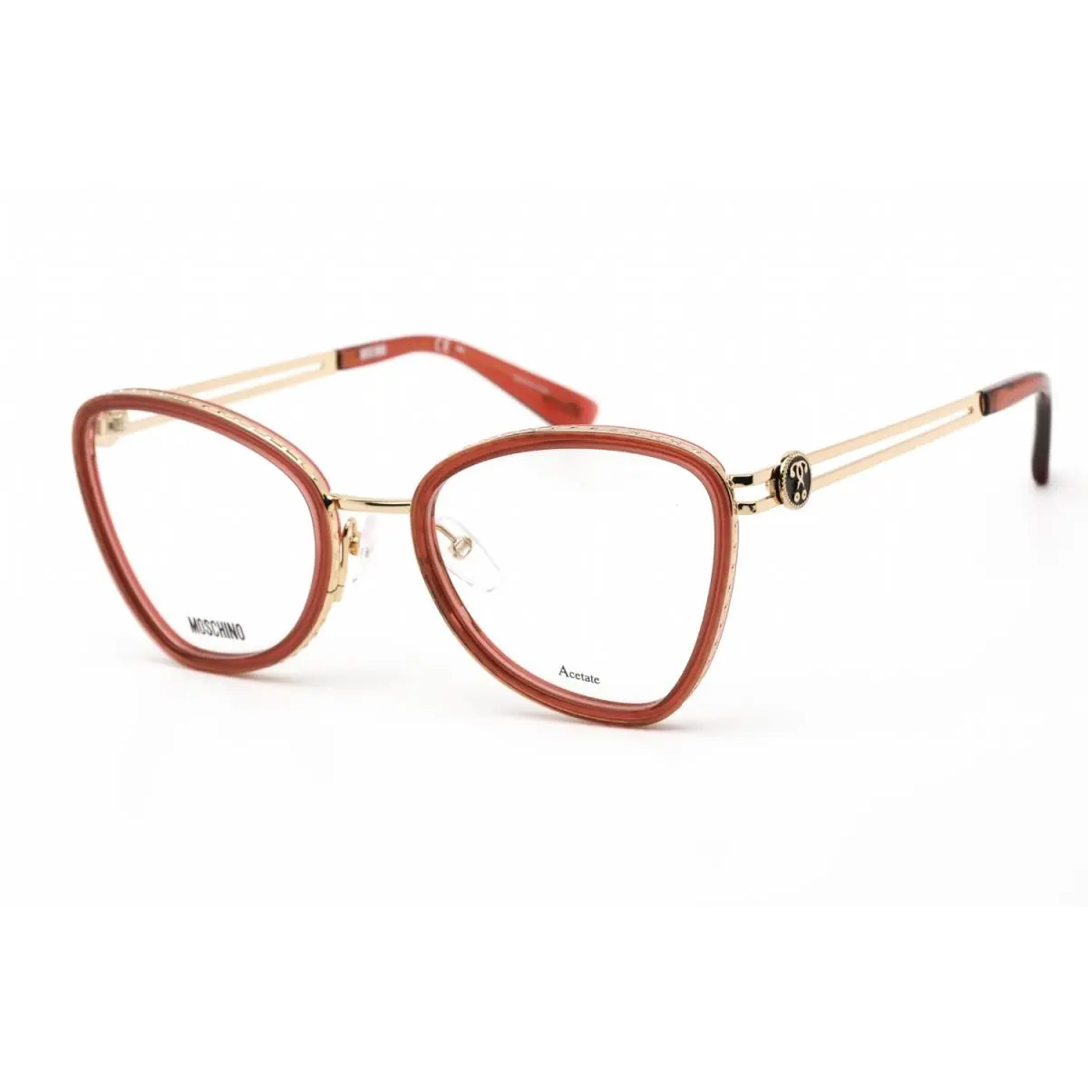 Moschino MOS584 0LHF 00 Burgundy 52mm Women`s Eyeglasses