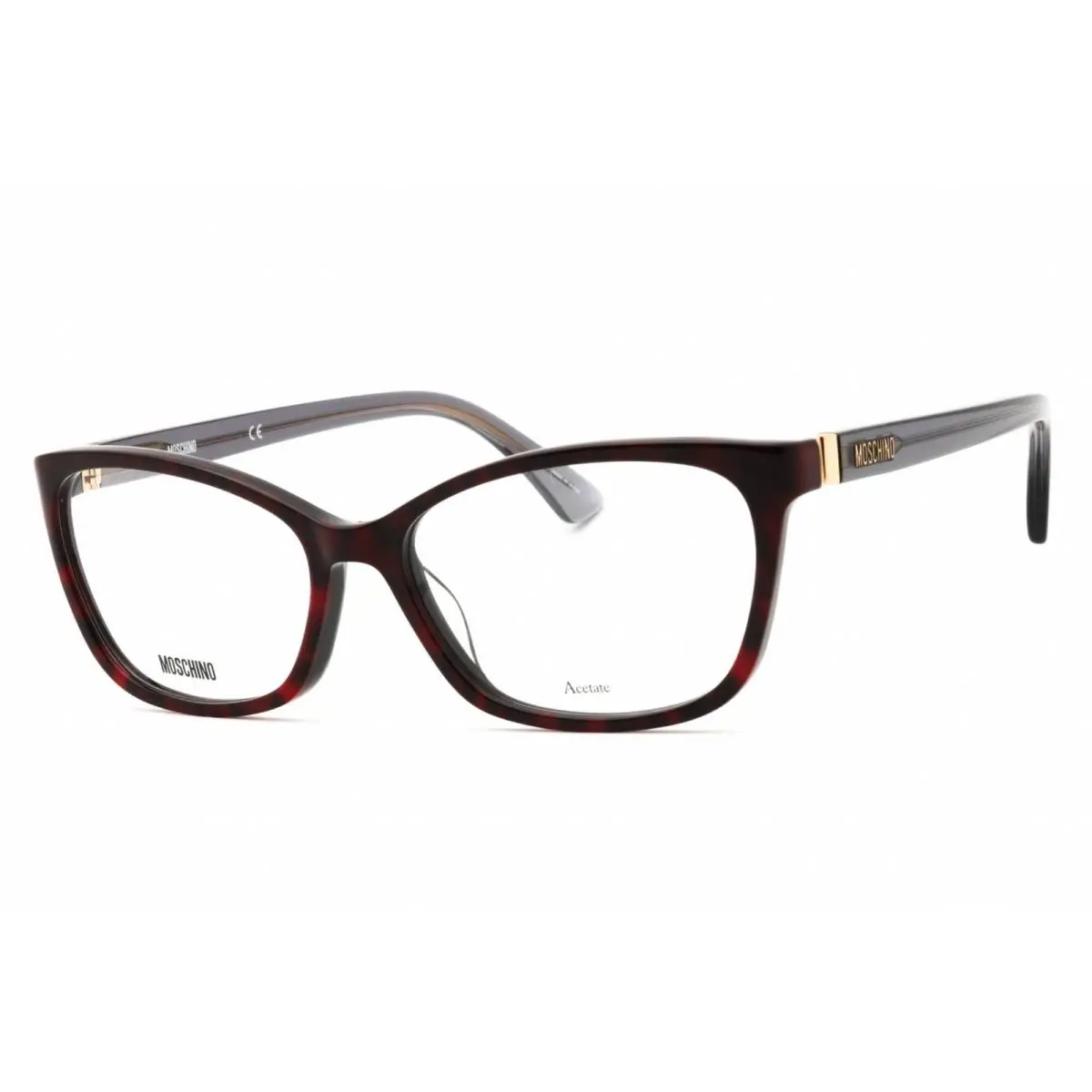 Moschino MOS558 3VJ Eyeglasses Red Havana Frame 55mm