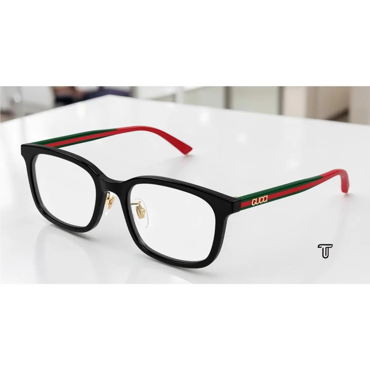 Gucci GG1873OK 001 Rectangular Black Green Demo Lens 53 mm Men`s Eyeglasses