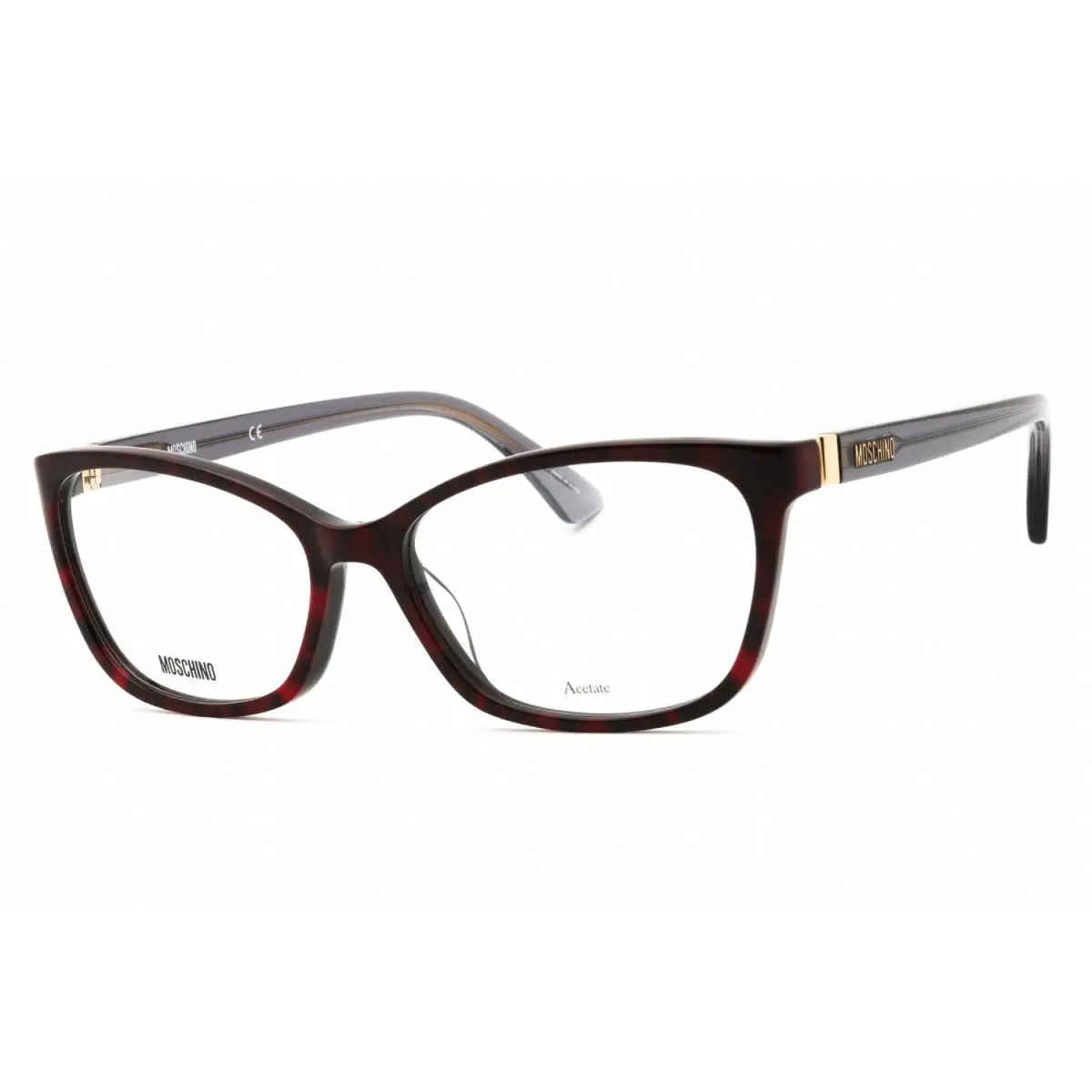 Moschino Women Eyeglasses Size 55mm-140mm-16mm - redhavana, Frame: redhavana