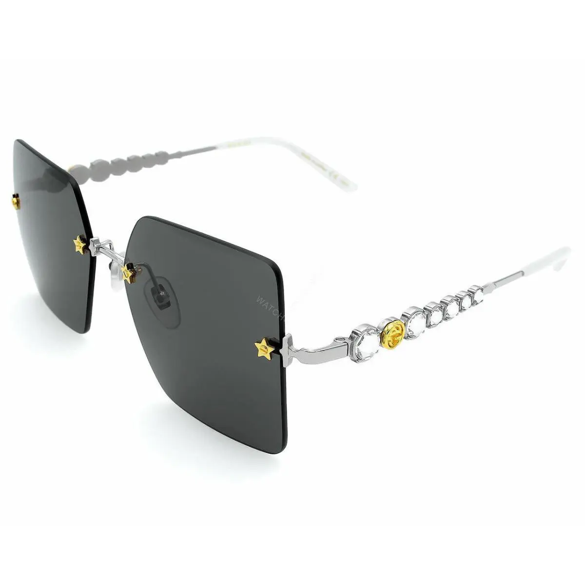 Gucci Silver/gray Square 56-140mm Women`s Sunglasses GG0644S 001