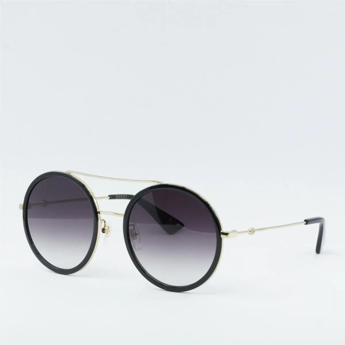 Gucci GG0061S-001 Vintage-inspired Round Gold Sunglasses