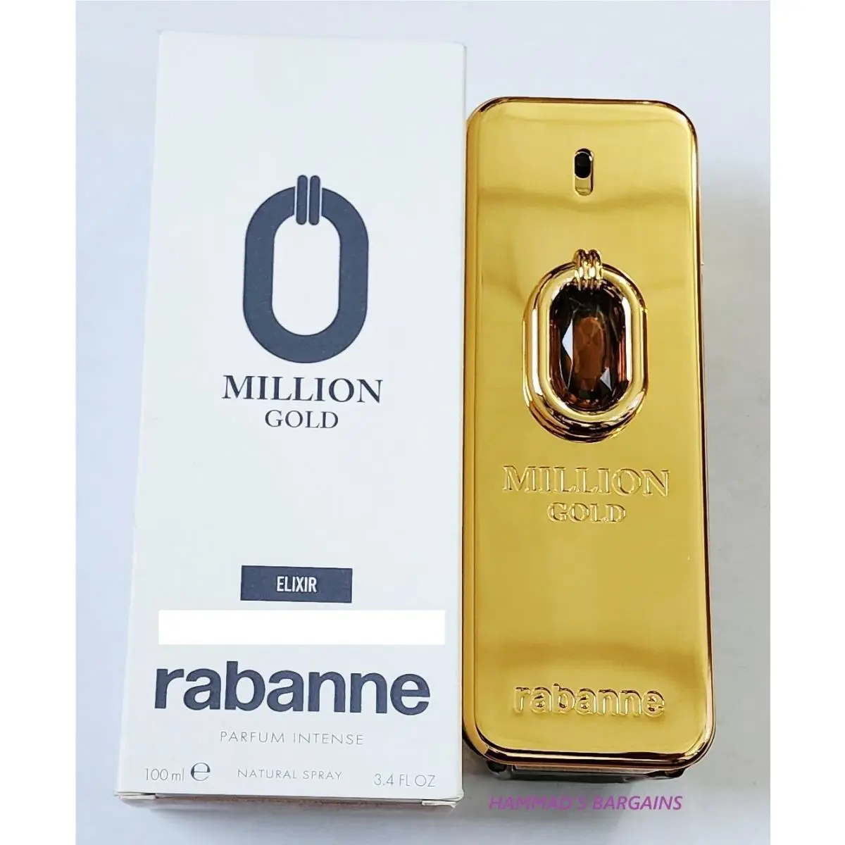 Paco Million Gold Elixir Parfum Intense 3.4 OZ / 100 ML For Men IN White Box