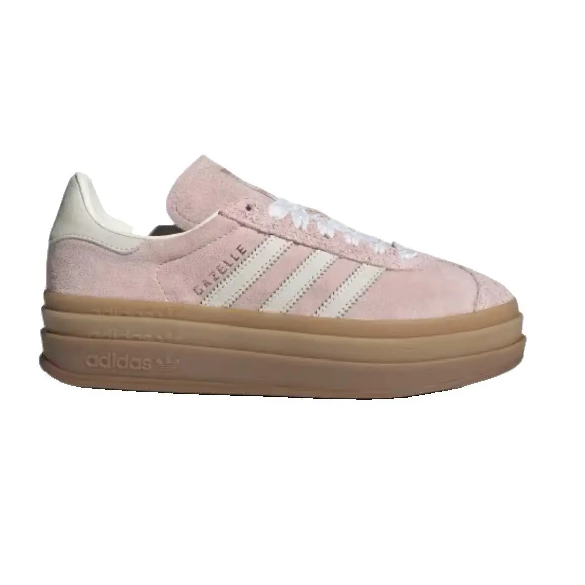 Adidas Gazelle Bold Women`s Size 9 Athletic Shoes Pink White Training Sneakers