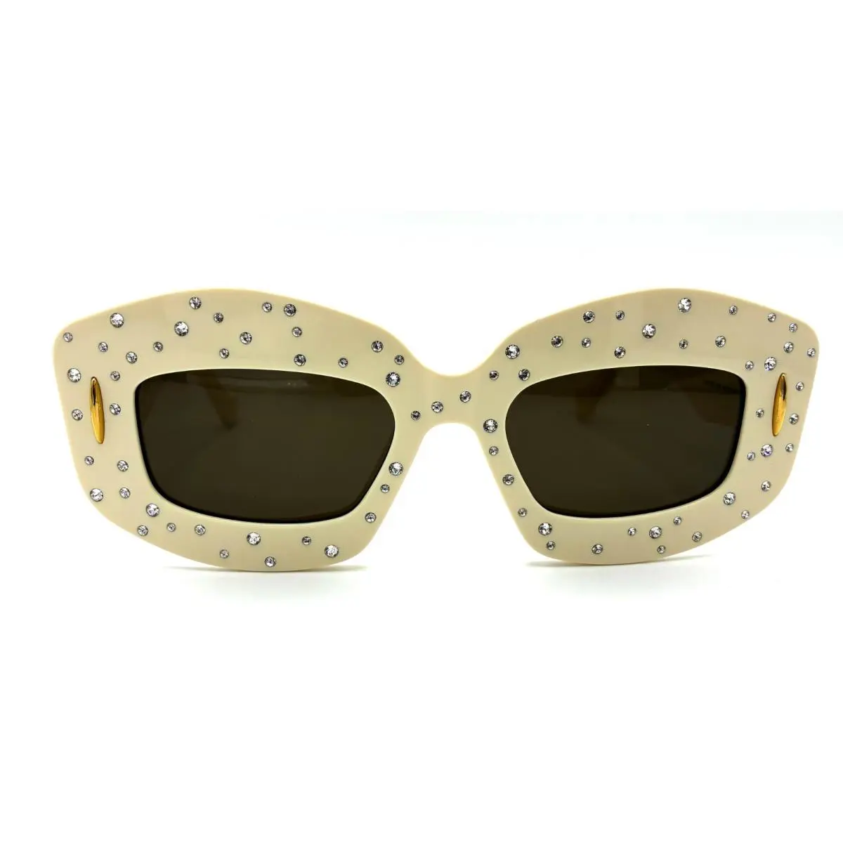Loewe LW4114IS LW 4114IS 25E Cream W/rhinestones Sunglasses 49-19-140