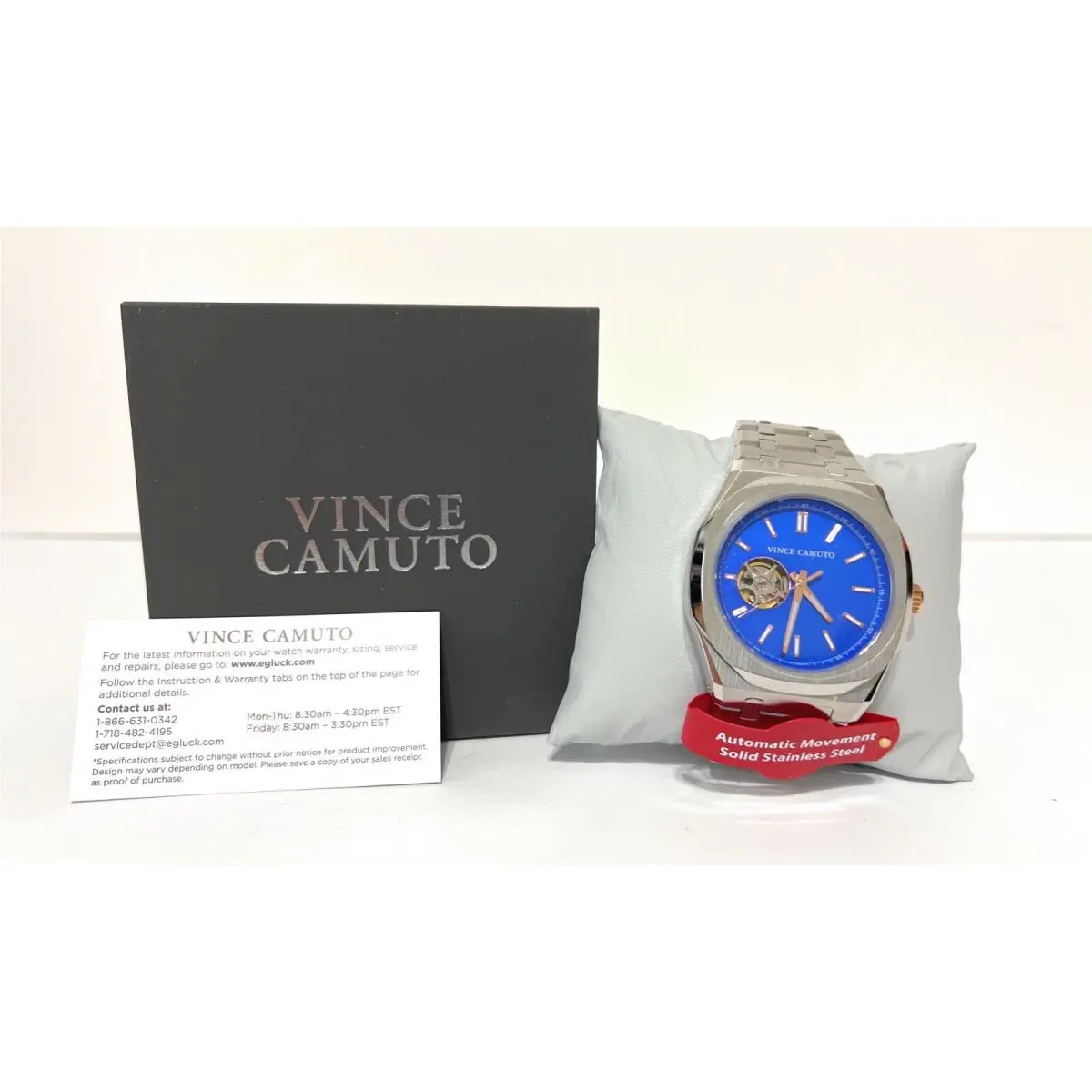 Men s Stainless Steel Automatic Watch VC1156BLSV / by Vince Camuto