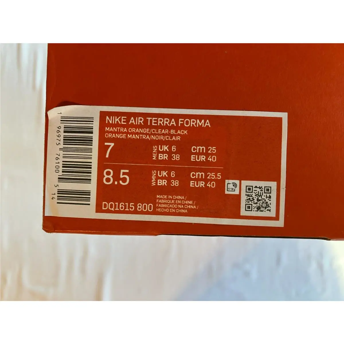 Nike shoes - Nike Air Terra Forma - Air Terra Forma - DQ1615-800 - Orange, Manufacturer: Mantra Orange/Black/Clear (UPC: 196975761005) 7