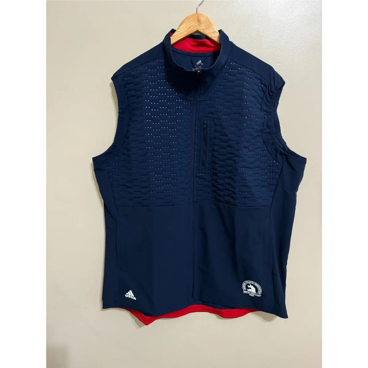 Adidas 2020 Boston Marathon Running Vest Collegiate Navy Mens 2XL FQ6609