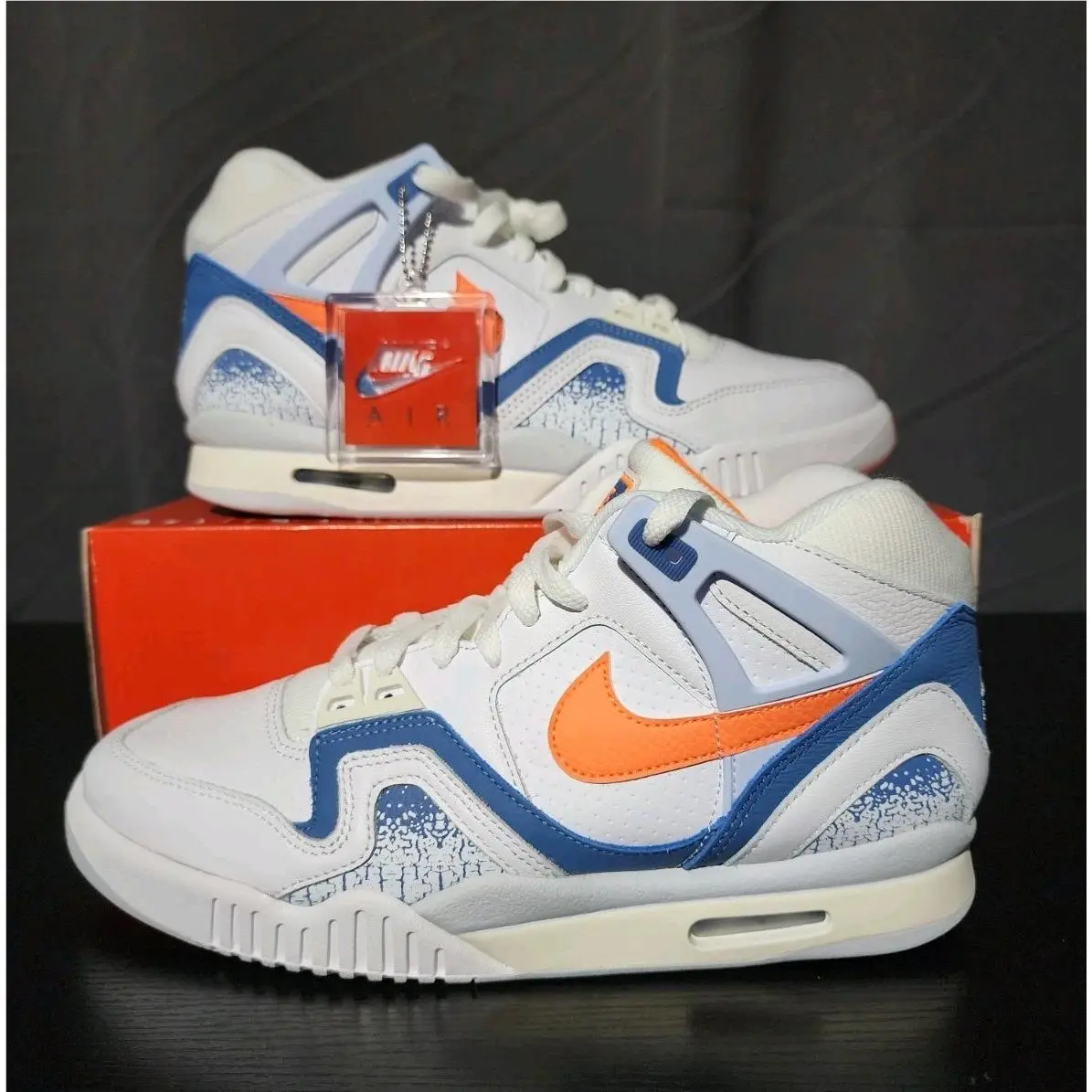 Nike Air Tech Challenge II QS Stone Blue Tart Men`s Size 10.5 - FZ9033-101 - Blue
