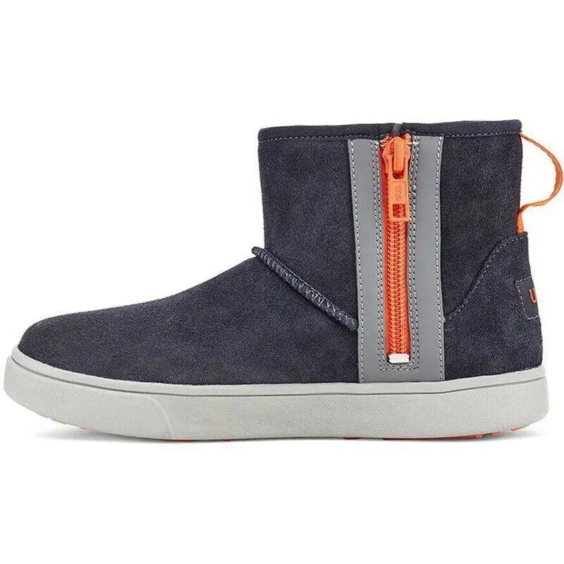 Ugg Z117110 Kids Navy Suede Adler Sneaker Zip Boots Size US 5 EU 37 - Blue