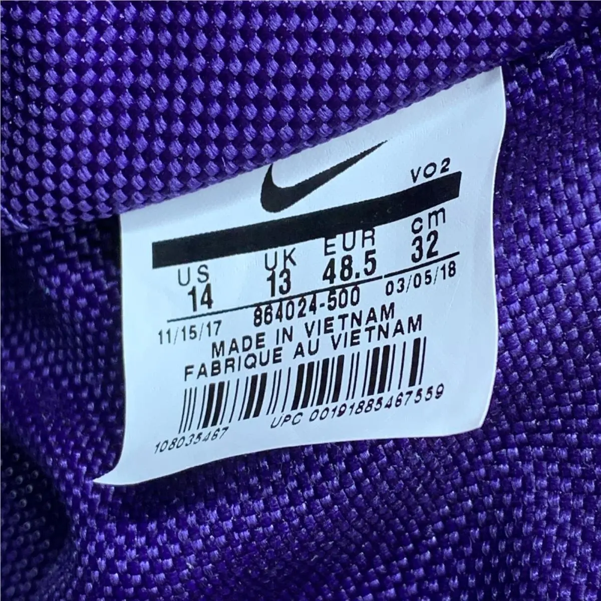 Nike shoes - Nike Air Force 1 - Air Force - 864024 500 - Purple (UPC: 191885467559) 5
