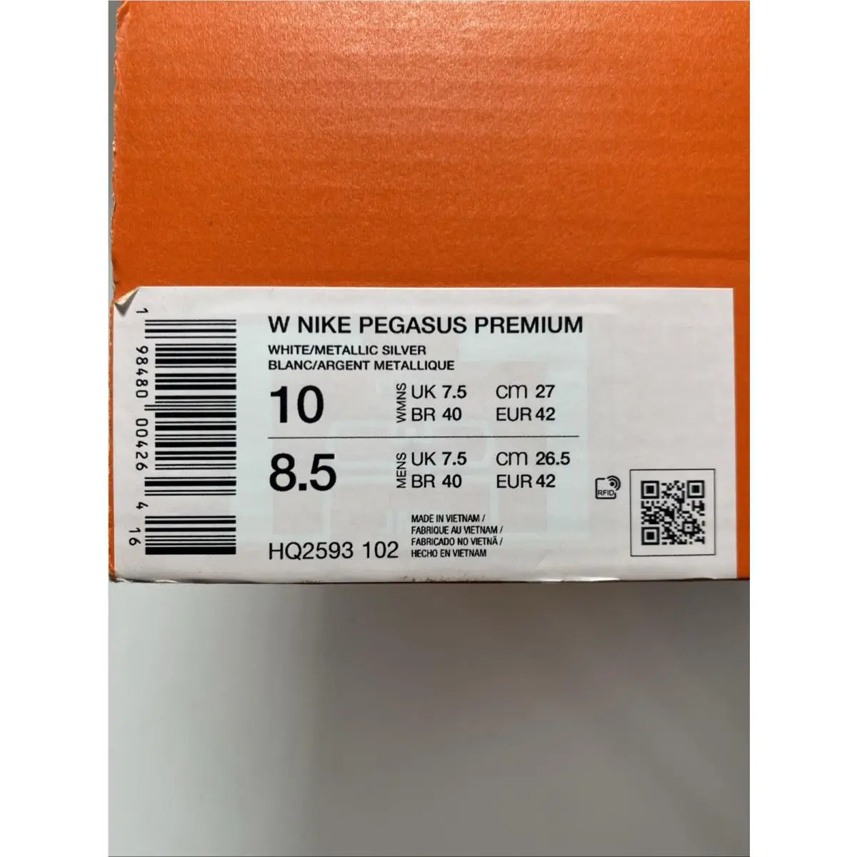 Nike shoes - Nike W Pegasus - Pegasus - HQ2593 102 - White/Metallic Silver (UPC: 198480004264) 6