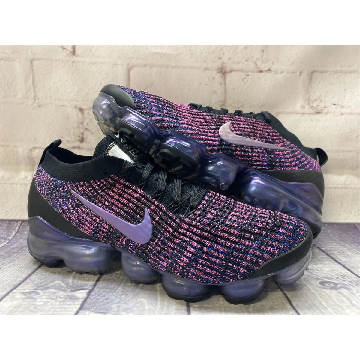 Nike Air Vapormax Flyknit 3 Fuchsia Purple Black Shoes AJ6900-007 Men`s Size 9 - Purple