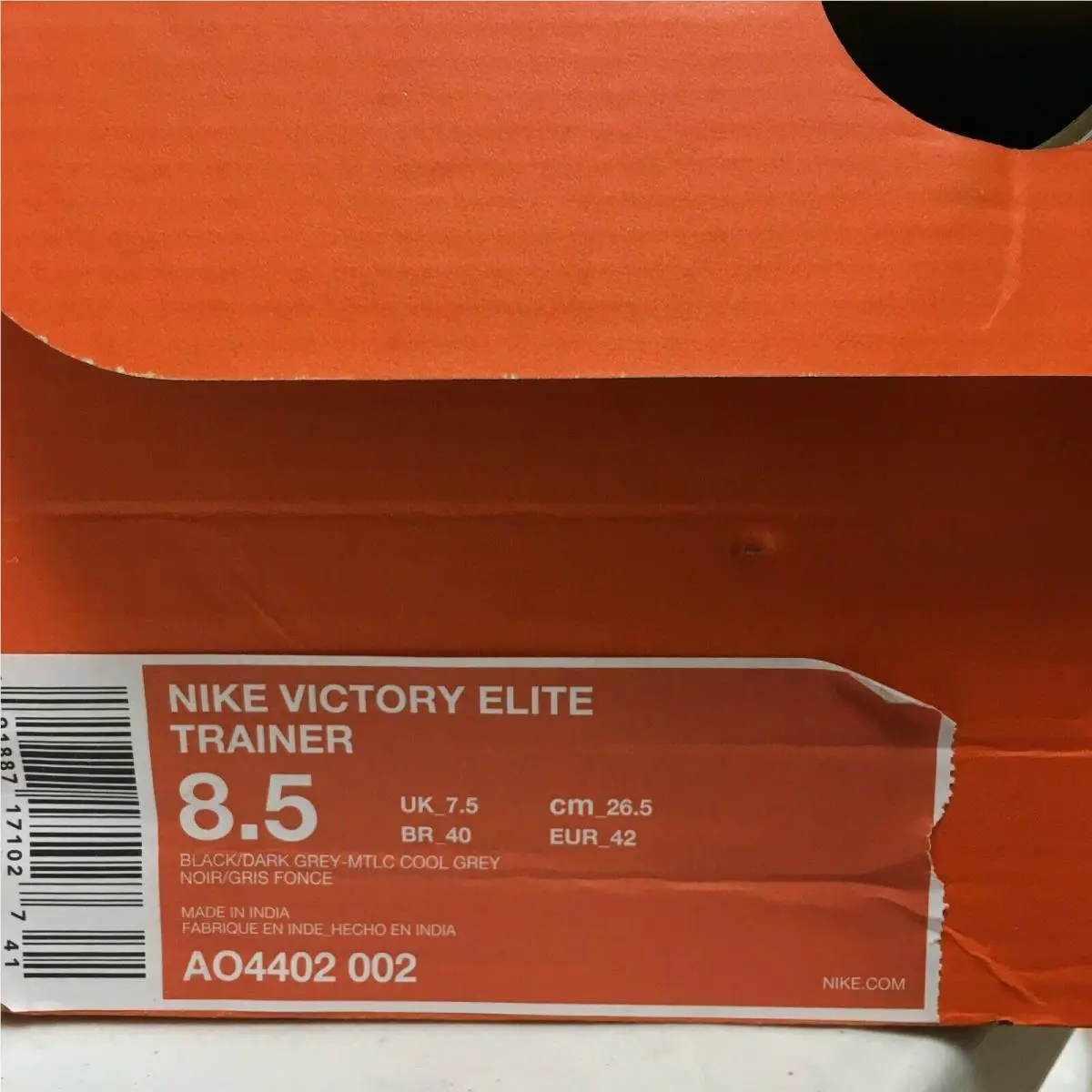 Nike shoes - Nike Victory Elite Trainer - Victory Elite Trainer - AO4402-002 - Black (UPC: 191887171027) 8
