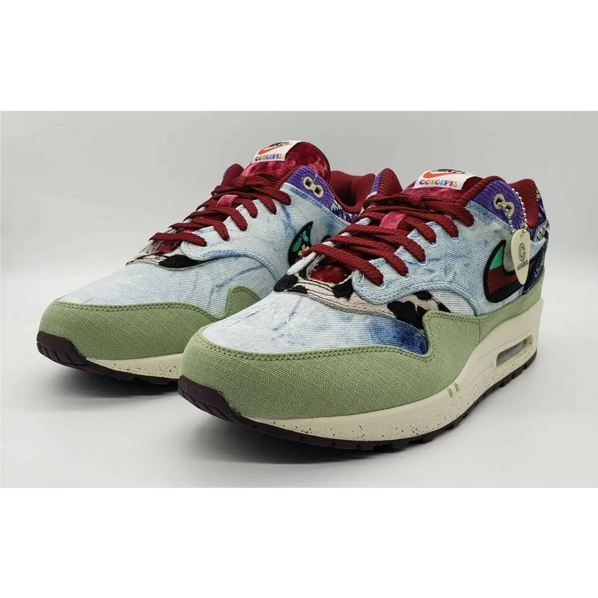 Nike Air Max 1 SP Men`s Size 7 Oil Green/multi-color-sail DN1803-300
