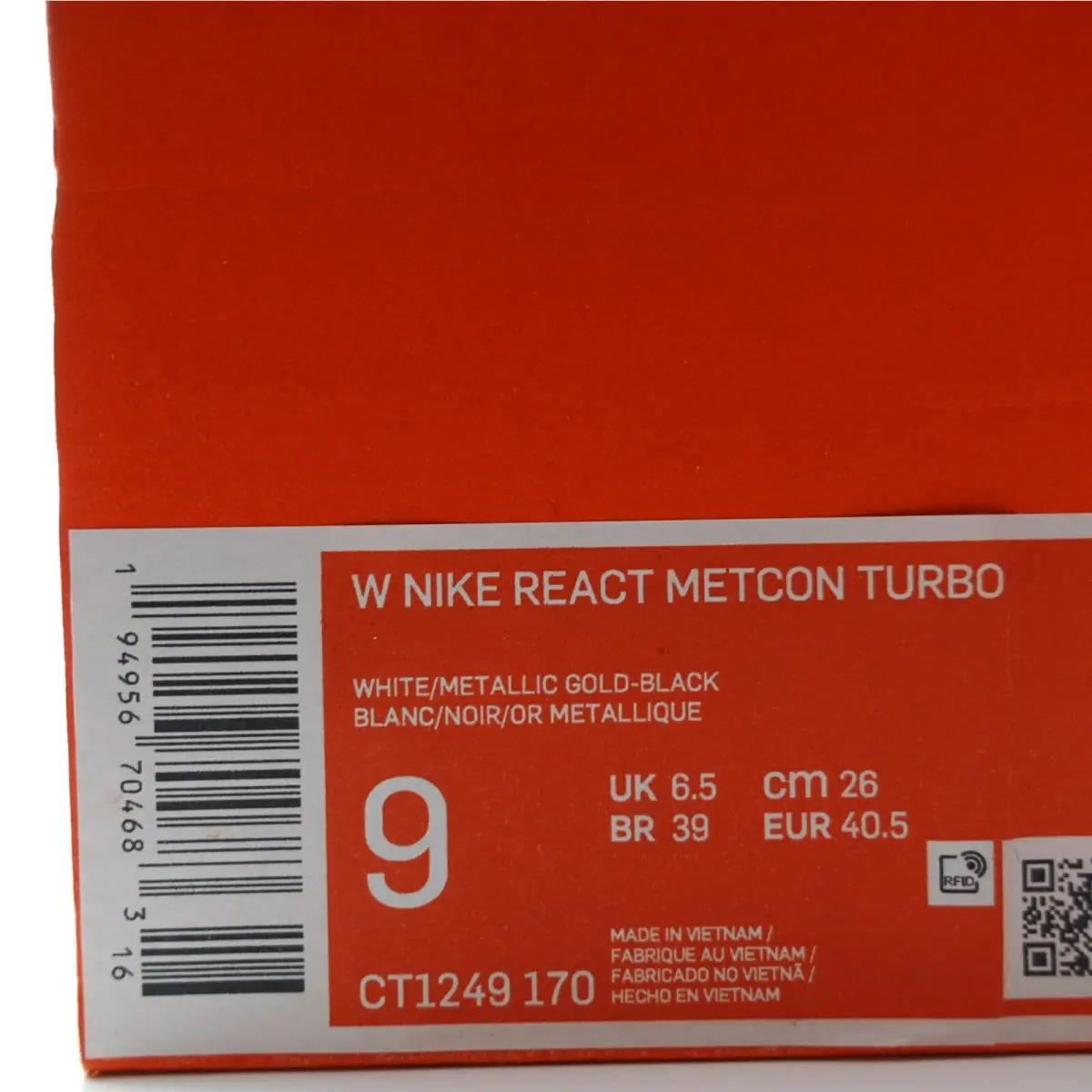 Nike shoes - Nike React Metcon - React Metcon - CT1249-170 - White 9