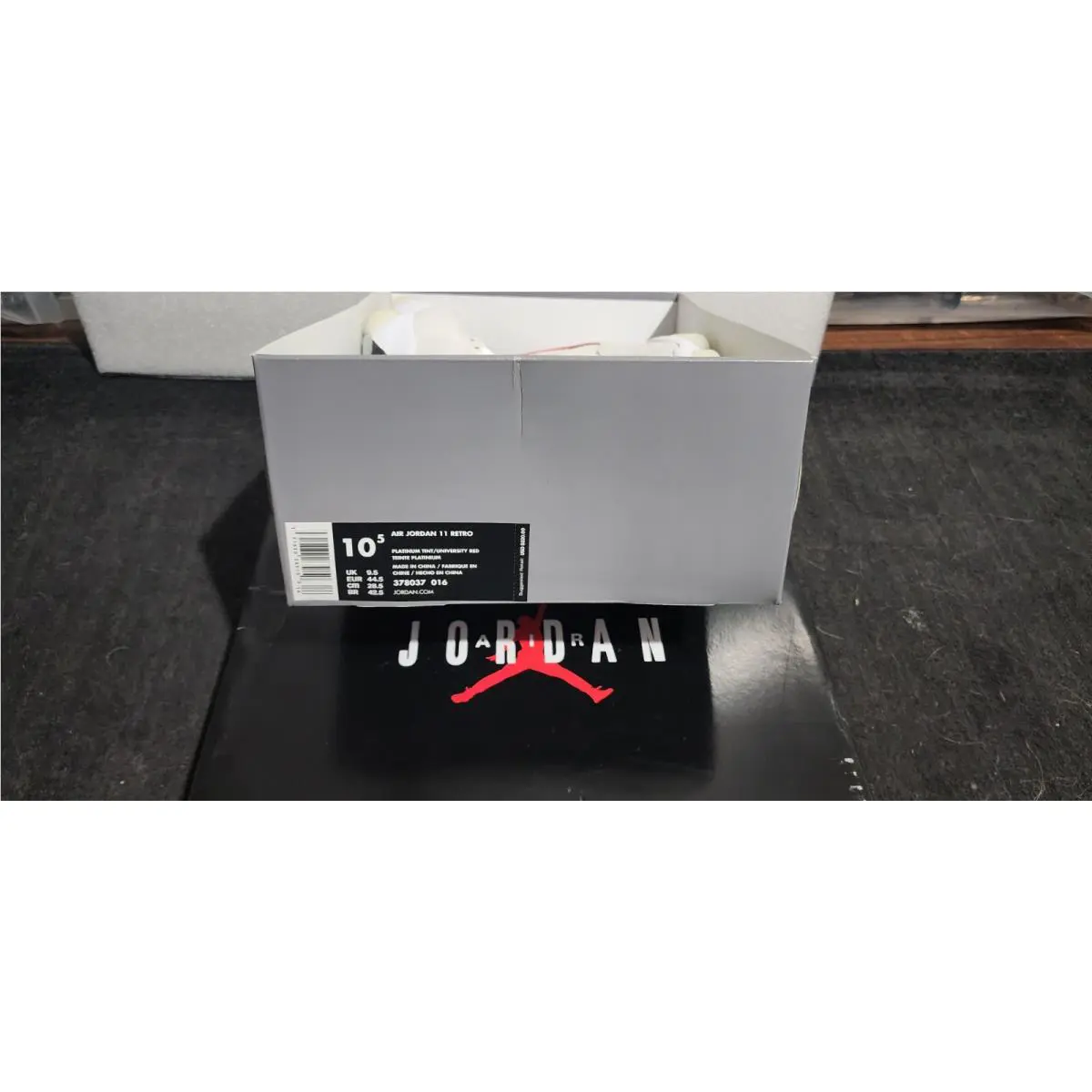 Nike shoes - Air Jordan 11 - Air - 378037-016 - White, Manufacturer: Platinum Tint/Sail-University Red (UPC: 0191888285150) 6